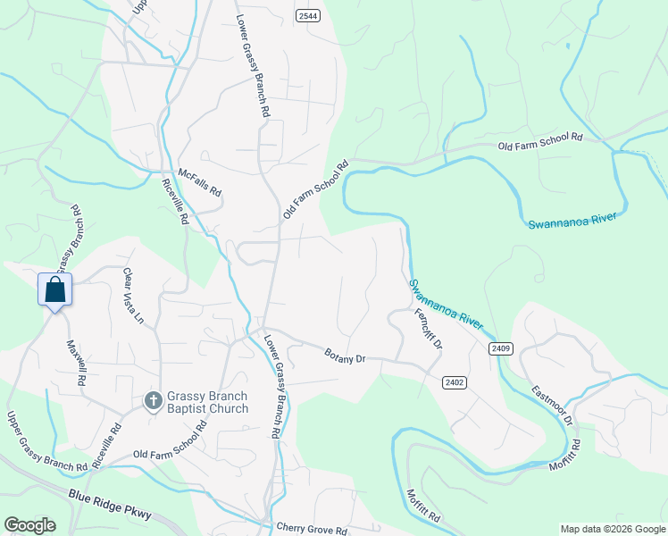 map of restaurants, bars, coffee shops, grocery stores, and more near 15 Botany Court in Asheville