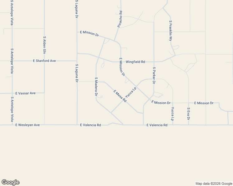 map of restaurants, bars, coffee shops, grocery stores, and more near East Mesa Road in Valle