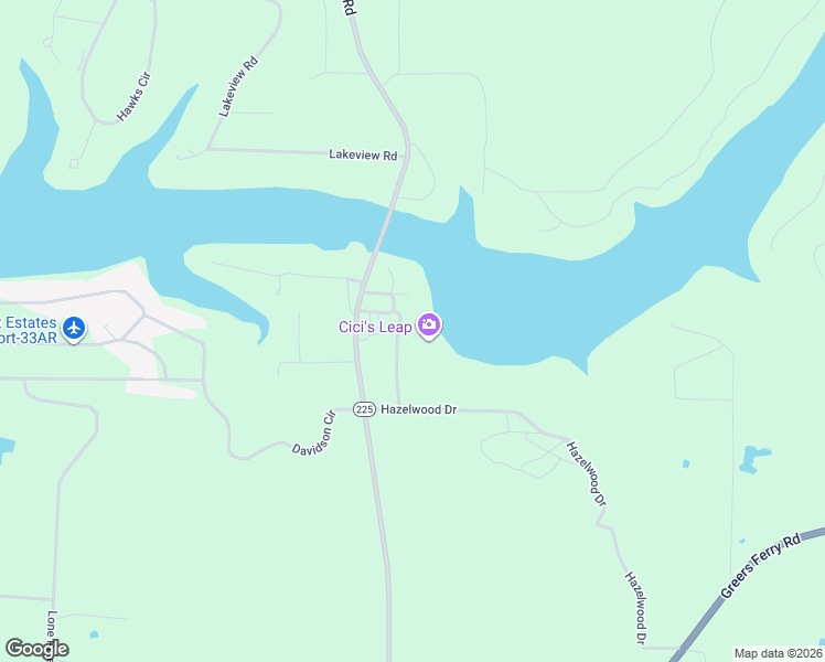 map of restaurants, bars, coffee shops, grocery stores, and more near 100 Devils Bluff Road in Greers Ferry