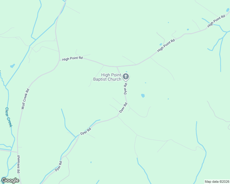 map of restaurants, bars, coffee shops, grocery stores, and more near 1285 Dyer Road in Evensville