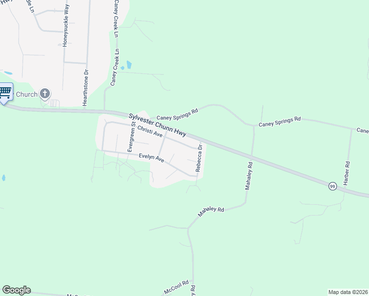 map of restaurants, bars, coffee shops, grocery stores, and more near 1510 Christi Avenue in Chapel Hill
