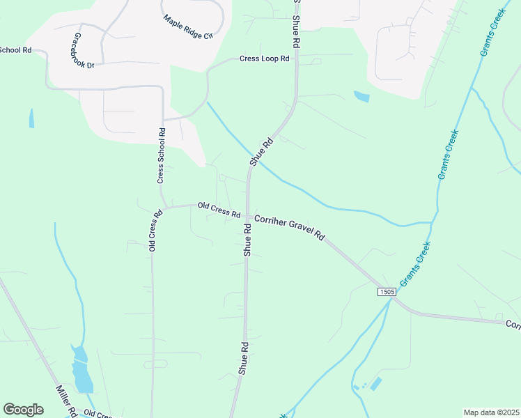 map of restaurants, bars, coffee shops, grocery stores, and more near 1520 Corriher Gravel Road in China Grove
