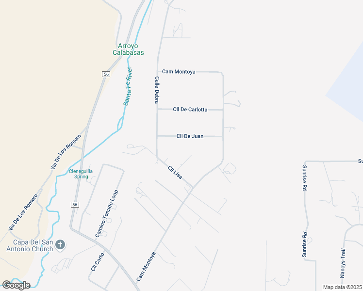 map of restaurants, bars, coffee shops, grocery stores, and more near 20 Calle De Juan in Santa Fe