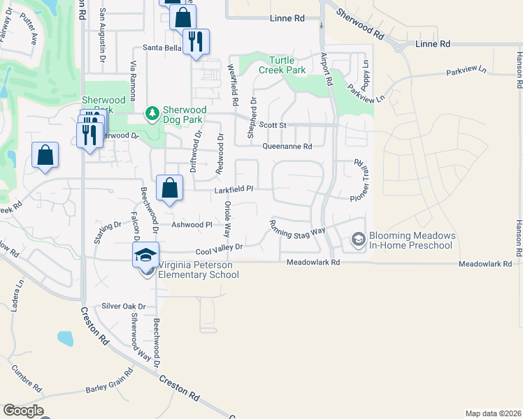 map of restaurants, bars, coffee shops, grocery stores, and more near in Paso Robles