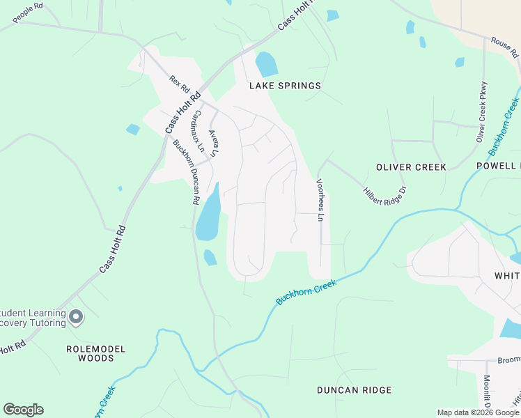 map of restaurants, bars, coffee shops, grocery stores, and more near 7221 Rex Road in Holly Springs