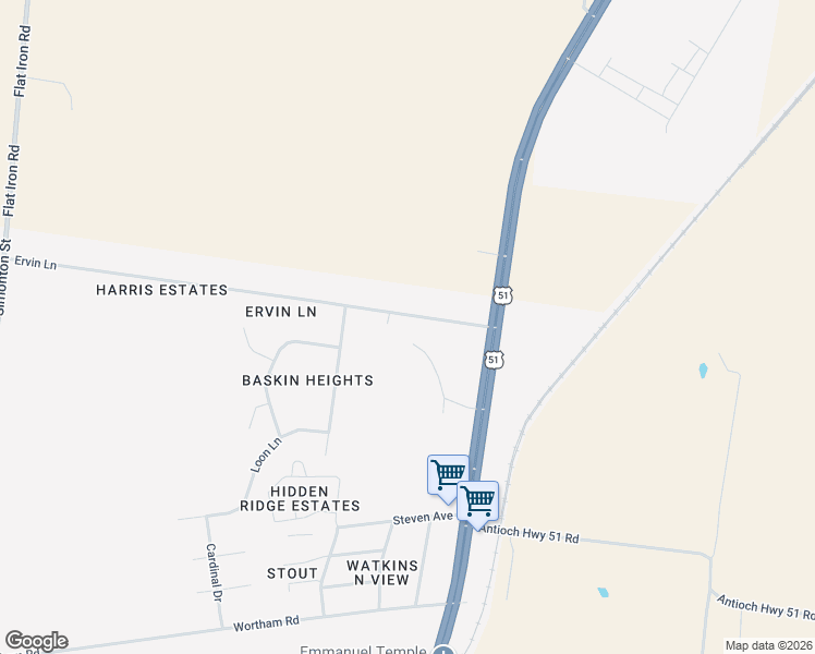 map of restaurants, bars, coffee shops, grocery stores, and more near 159 Ervin Ln in Covington