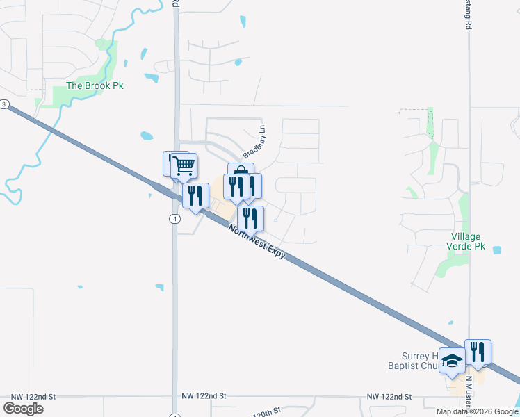 map of restaurants, bars, coffee shops, grocery stores, and more near 13121 Beaumont Drive in Piedmont