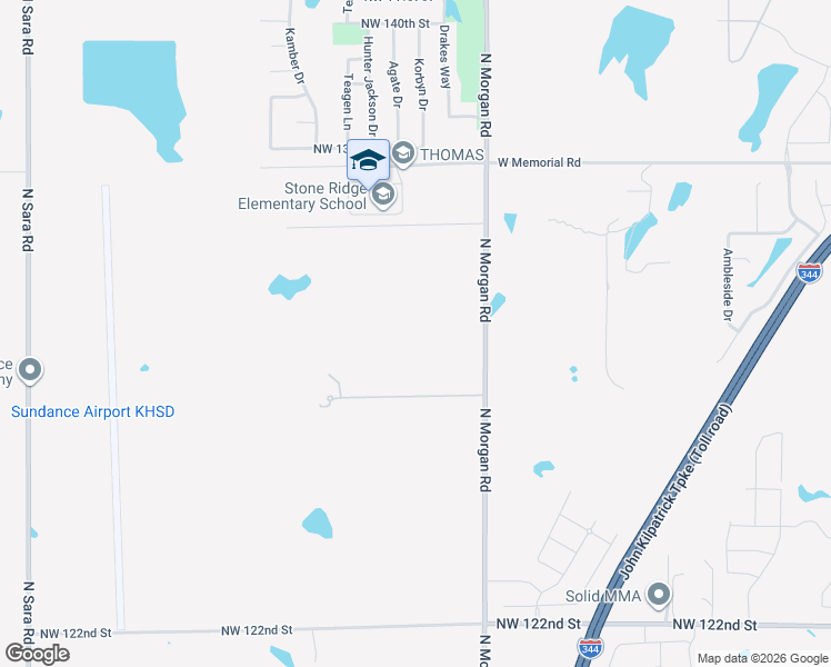 map of restaurants, bars, coffee shops, grocery stores, and more near 12301 Southwest 59th Street in Yukon