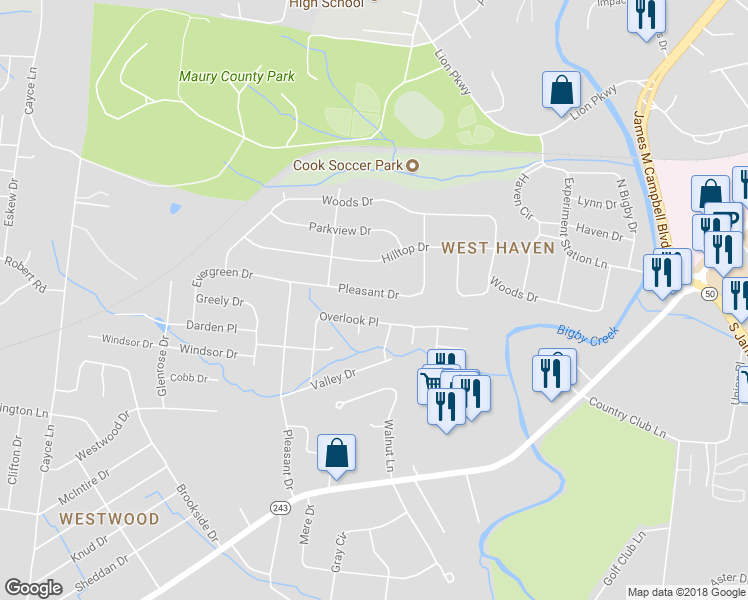 map of restaurants, bars, coffee shops, grocery stores, and more near 113 Pleasant Drive in Columbia
