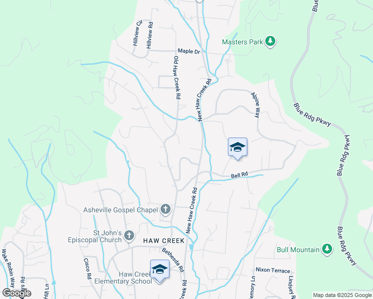 map of restaurants, bars, coffee shops, grocery stores, and more near 4 Redwing Lane in Asheville