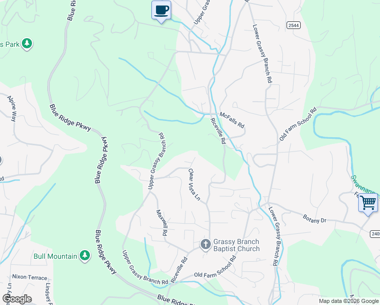 map of restaurants, bars, coffee shops, grocery stores, and more near 214 Clear Vista Circle in Asheville