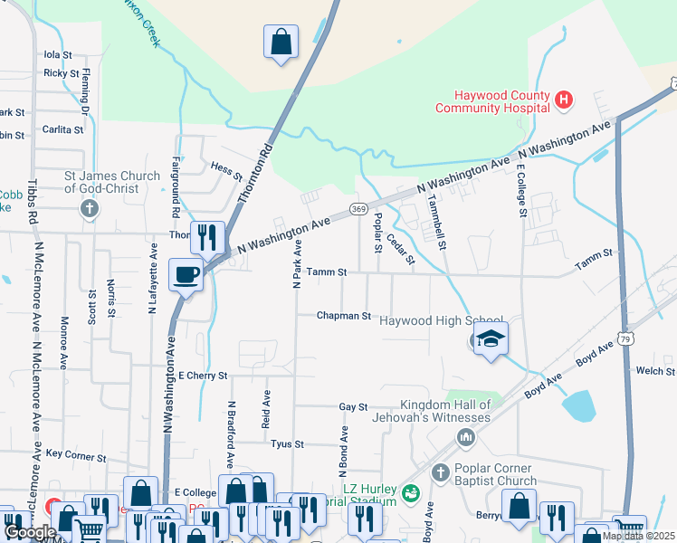 map of restaurants, bars, coffee shops, grocery stores, and more near 683 Tamm Street in Brownsville
