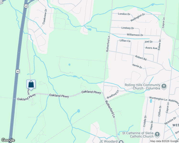 map of restaurants, bars, coffee shops, grocery stores, and more near 1705 Logan Drive in Columbia