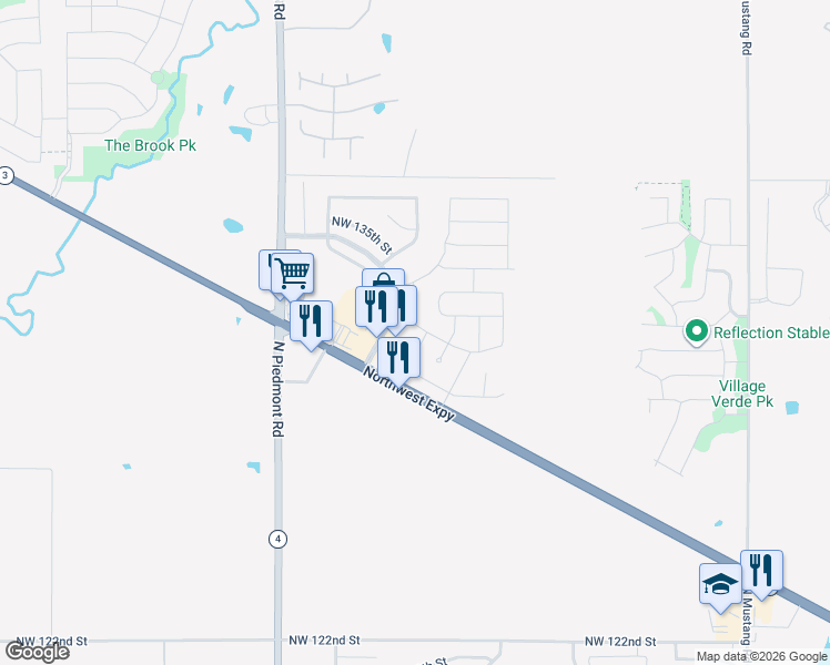 map of restaurants, bars, coffee shops, grocery stores, and more near 13121 Beaumont Drive in Piedmont