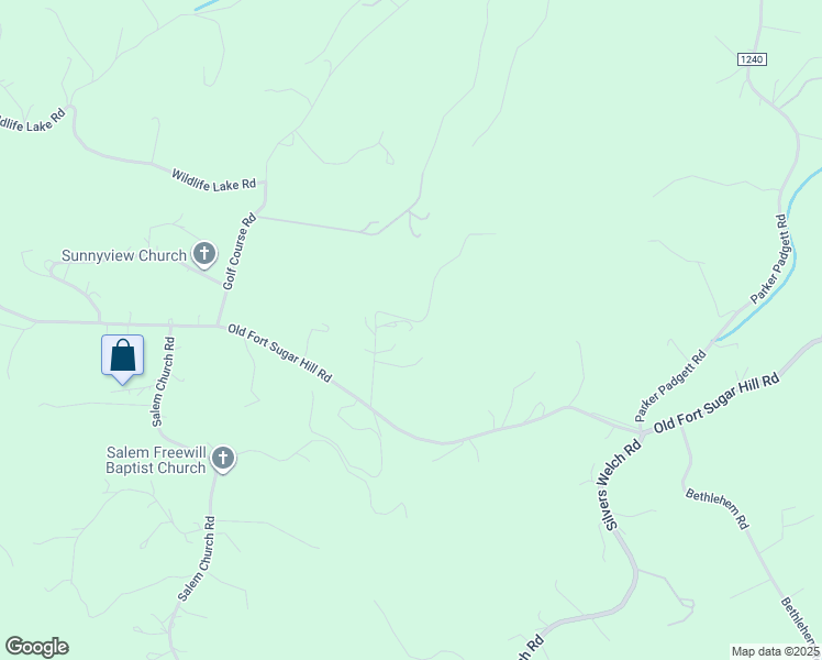 map of restaurants, bars, coffee shops, grocery stores, and more near 40 Ophard Hensley Drive in Old Fort