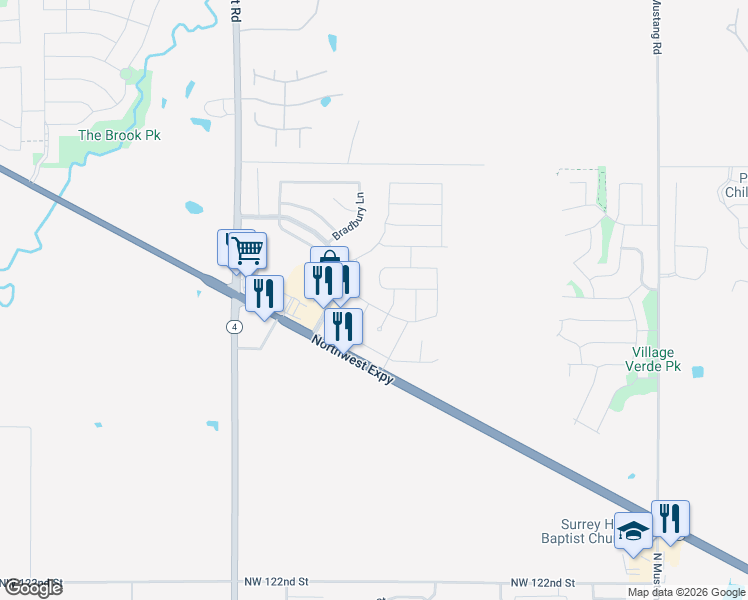 map of restaurants, bars, coffee shops, grocery stores, and more near 13121 Beaumont Drive in Piedmont