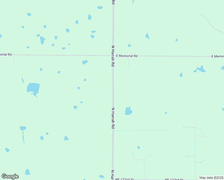 map of restaurants, bars, coffee shops, grocery stores, and more near 12955-13599 North Harrah Road in Luther