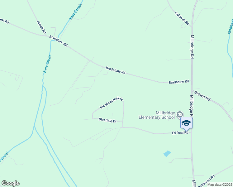 map of restaurants, bars, coffee shops, grocery stores, and more near 1296 Meadowcreek Drive in China Grove