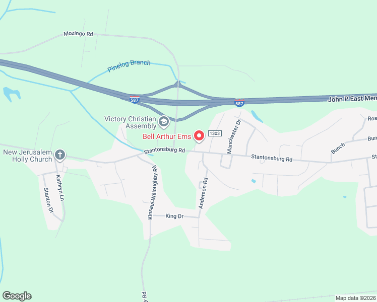 map of restaurants, bars, coffee shops, grocery stores, and more near Stantonsburg Road in Greenville