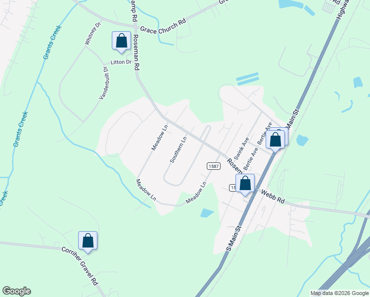 map of restaurants, bars, coffee shops, grocery stores, and more near 555 Roseman Road in Salisbury