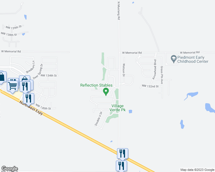 map of restaurants, bars, coffee shops, grocery stores, and more near 13324 Outdoor Living Drive in Piedmont