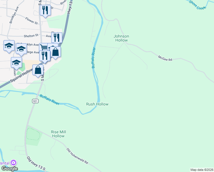 map of restaurants, bars, coffee shops, grocery stores, and more near 388 River Bluff Road in Linden