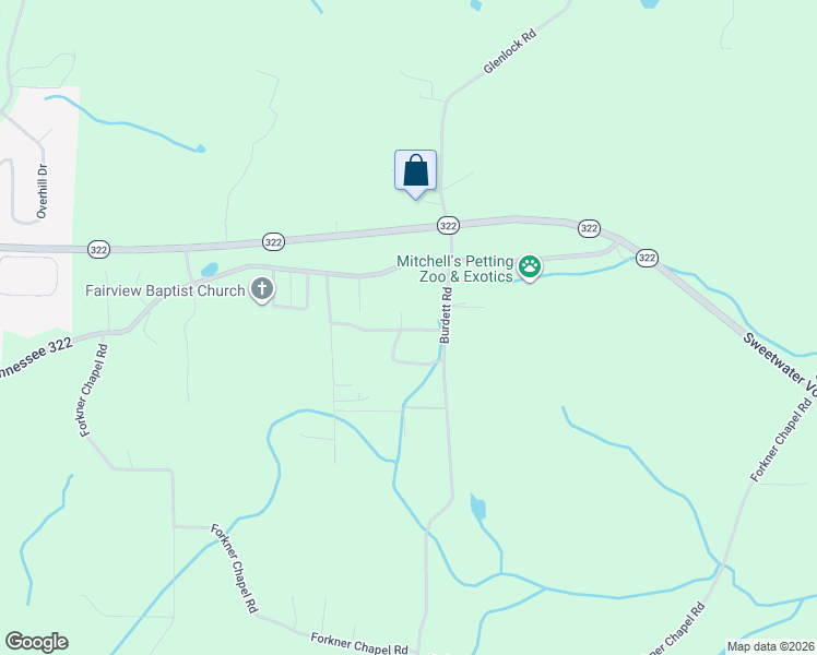 map of restaurants, bars, coffee shops, grocery stores, and more near 132 Hicks Kile Road in Sweetwater