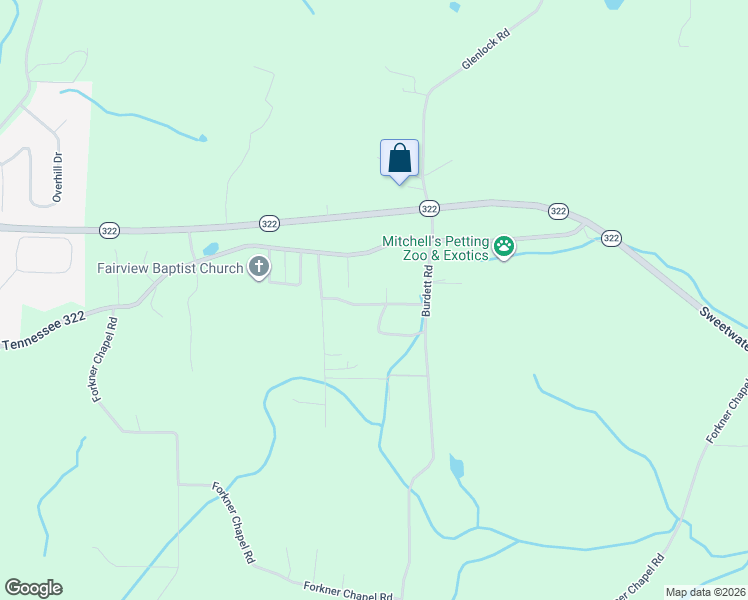 map of restaurants, bars, coffee shops, grocery stores, and more near 132 Hicks Kile Road in Sweetwater