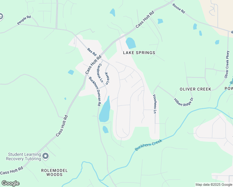 map of restaurants, bars, coffee shops, grocery stores, and more near 6932 Rex Road in Holly Springs