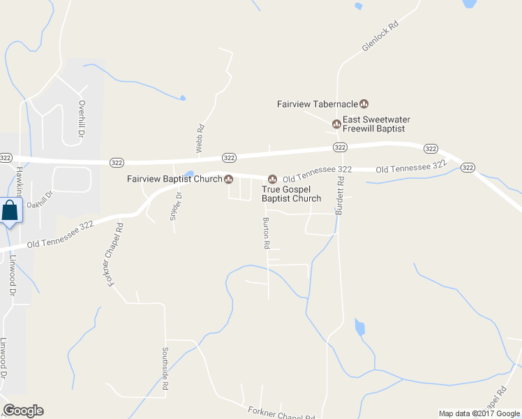 map of restaurants, bars, coffee shops, grocery stores, and more near 116 Burton Road in Sweetwater