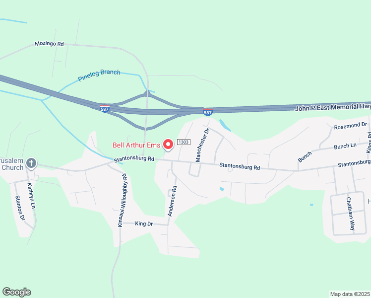 map of restaurants, bars, coffee shops, grocery stores, and more near 1565 Ashland Drive in Greenville