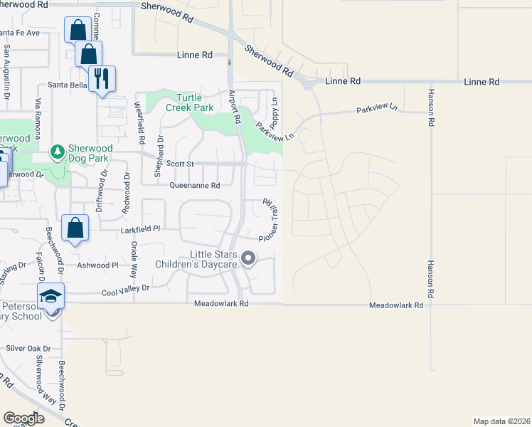 map of restaurants, bars, coffee shops, grocery stores, and more near 1024 Pioneer Trail Road in Paso Robles