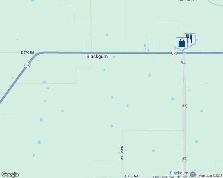 map of restaurants, bars, coffee shops, grocery stores, and more near 97292 South 4510 Road in Vian
