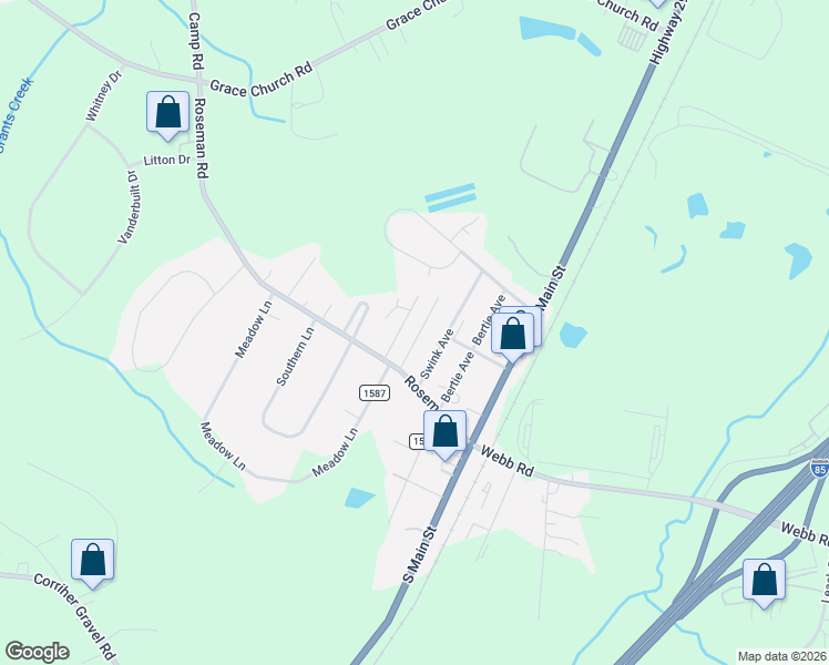 map of restaurants, bars, coffee shops, grocery stores, and more near 1080 Double J Lane in Salisbury