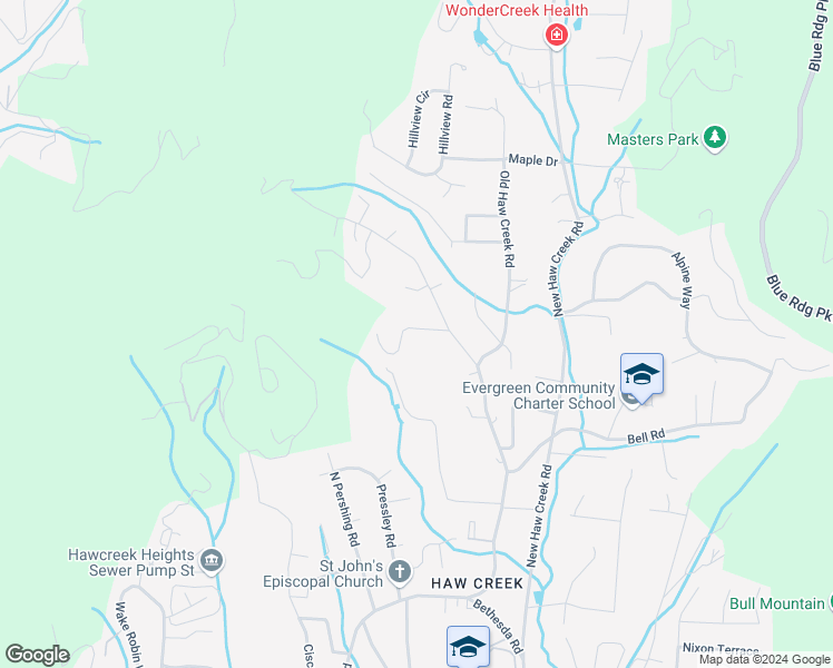 map of restaurants, bars, coffee shops, grocery stores, and more near 14 Sunnycrest Drive in Asheville