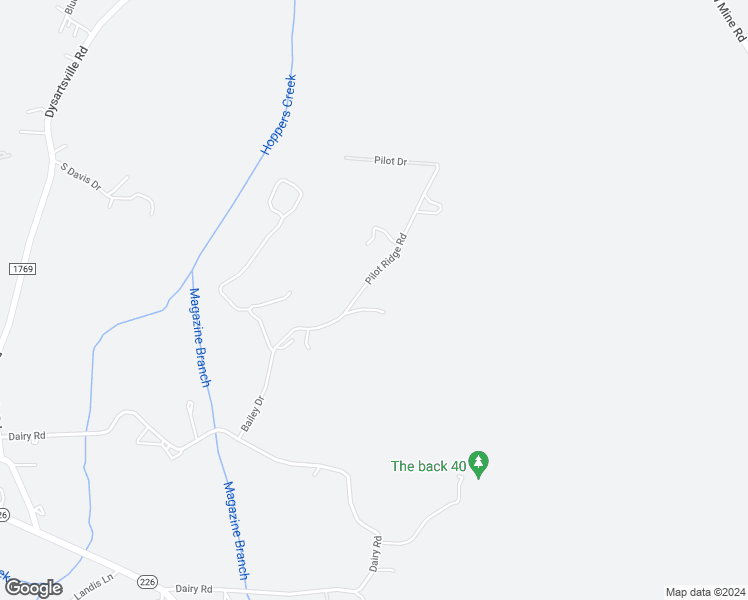 map of restaurants, bars, coffee shops, grocery stores, and more near 182 Pilot Ridge Road in Nebo