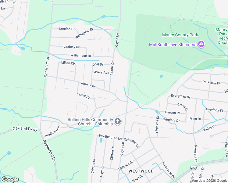 map of restaurants, bars, coffee shops, grocery stores, and more near 1612 Robert Road in Columbia