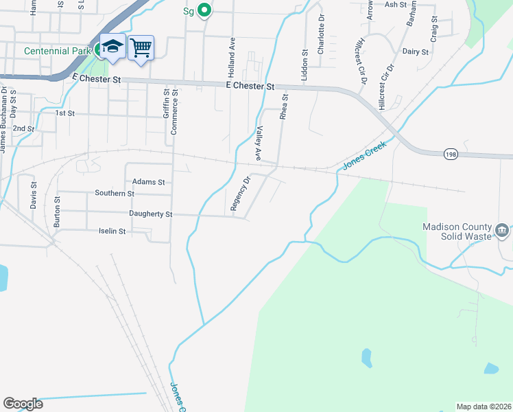 map of restaurants, bars, coffee shops, grocery stores, and more near 254 Rhea St in Jackson