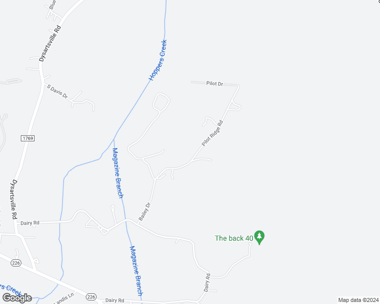 map of restaurants, bars, coffee shops, grocery stores, and more near 143 Pilot Ridge Road in Nebo