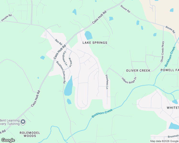map of restaurants, bars, coffee shops, grocery stores, and more near 7221 Rex Road in Holly Springs