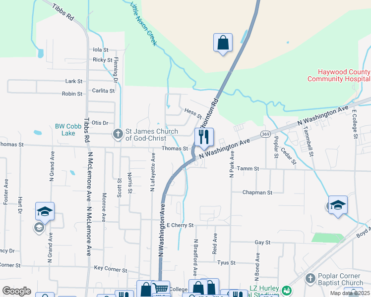 map of restaurants, bars, coffee shops, grocery stores, and more near 2-146 Thomas St in Brownsville