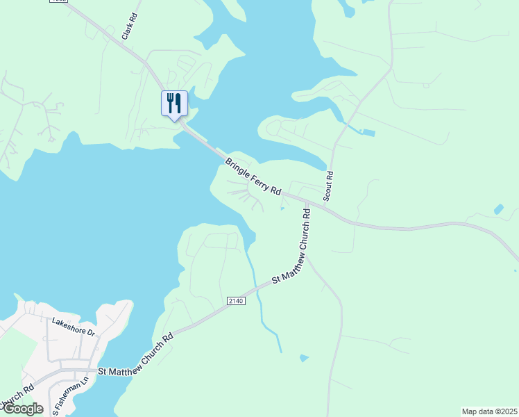 map of restaurants, bars, coffee shops, grocery stores, and more near 150 Lakefront Drive in Salisbury
