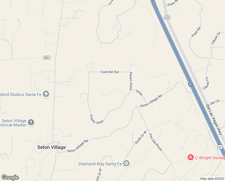 map of restaurants, bars, coffee shops, grocery stores, and more near Camino Del Monte in Santa Fe County