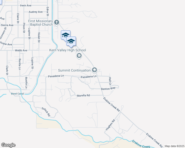 map of restaurants, bars, coffee shops, grocery stores, and more near 2811 Pasadena Lane in Lake Isabella