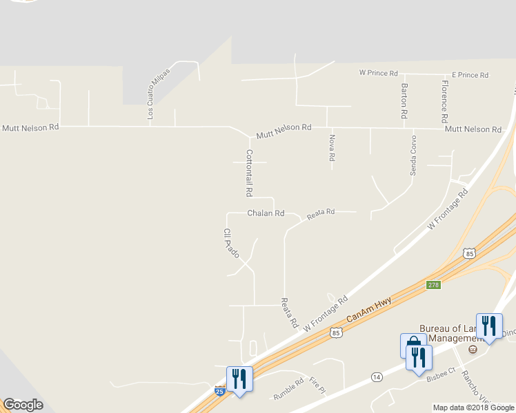 map of restaurants, bars, coffee shops, grocery stores, and more near 15 Chalan Road in Santa Fe
