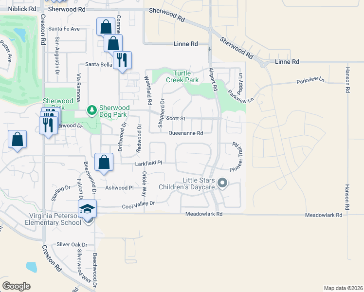 map of restaurants, bars, coffee shops, grocery stores, and more near 891 Sycamore Canyon Road in Paso Robles