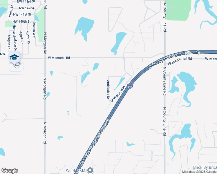 map of restaurants, bars, coffee shops, grocery stores, and more near 13409 Ambleside Drive in Yukon