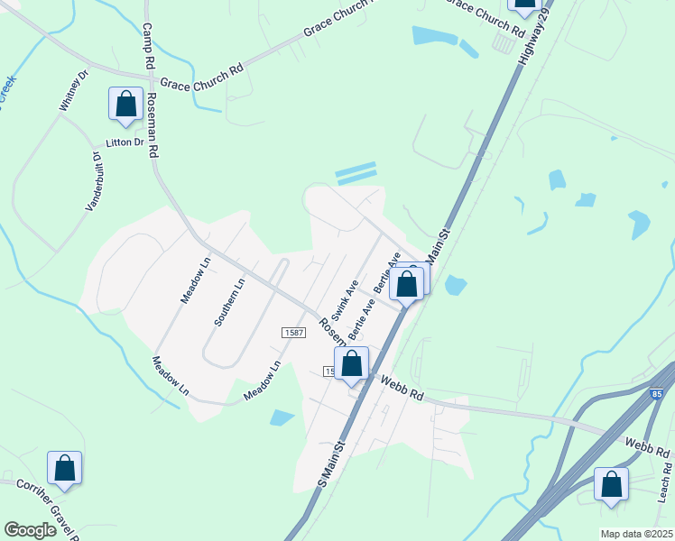 map of restaurants, bars, coffee shops, grocery stores, and more near Ganton Drive in Rowan County