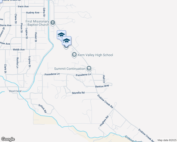 map of restaurants, bars, coffee shops, grocery stores, and more near 2811 Pasadena Lane in Lake Isabella