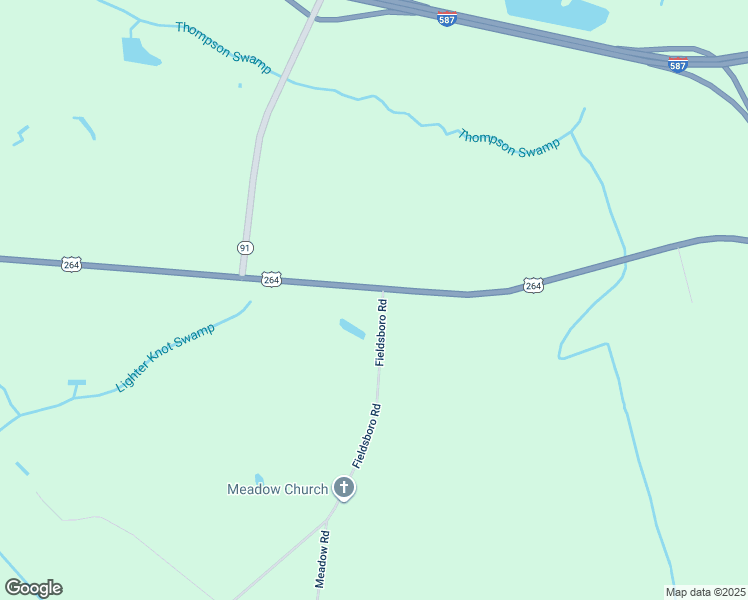map of restaurants, bars, coffee shops, grocery stores, and more near 2195 Fieldsboro Road in Walstonburg